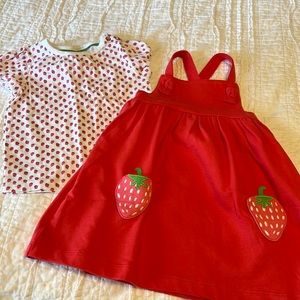 Baby Boden Strawberry Dress Set